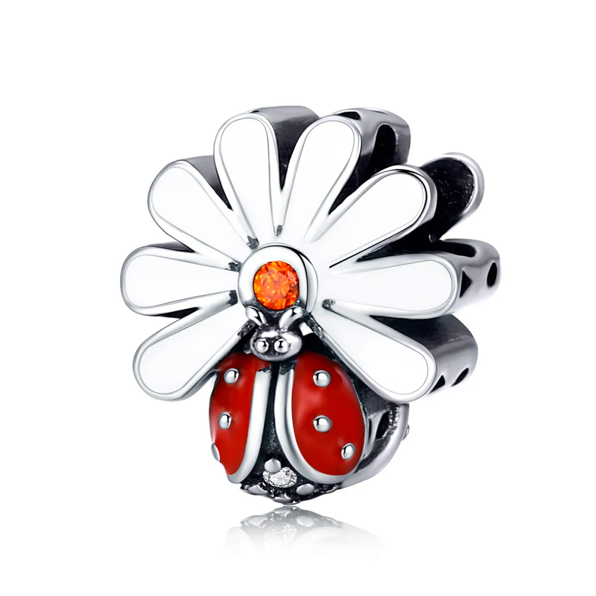 pandora style sølv ladybug charm scc1276