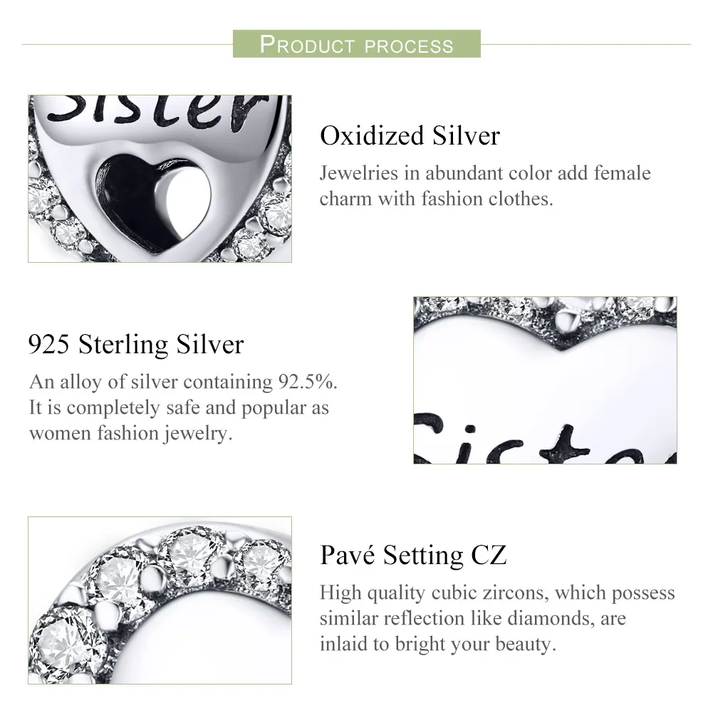 Pandora Style Sølv Søster Charm - SCC1141