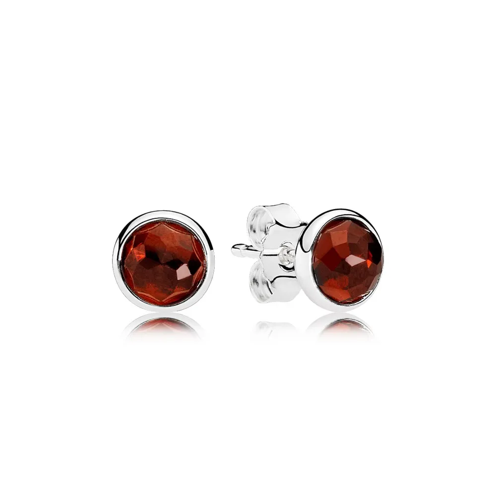 pandora januardråper granat øredobber 290738gr