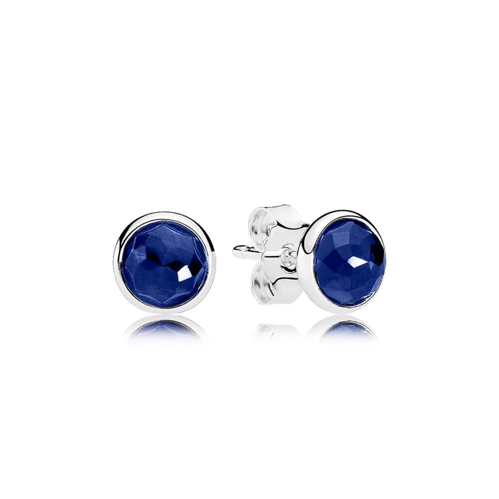 pandora september droplets syntetiske safir øredobber 290738ssa