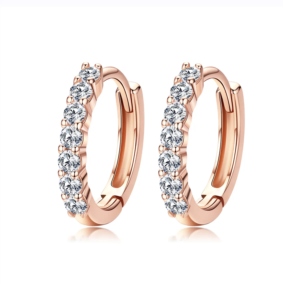 pandora style rose gold declaration of grace hoop øredobber sce351 c