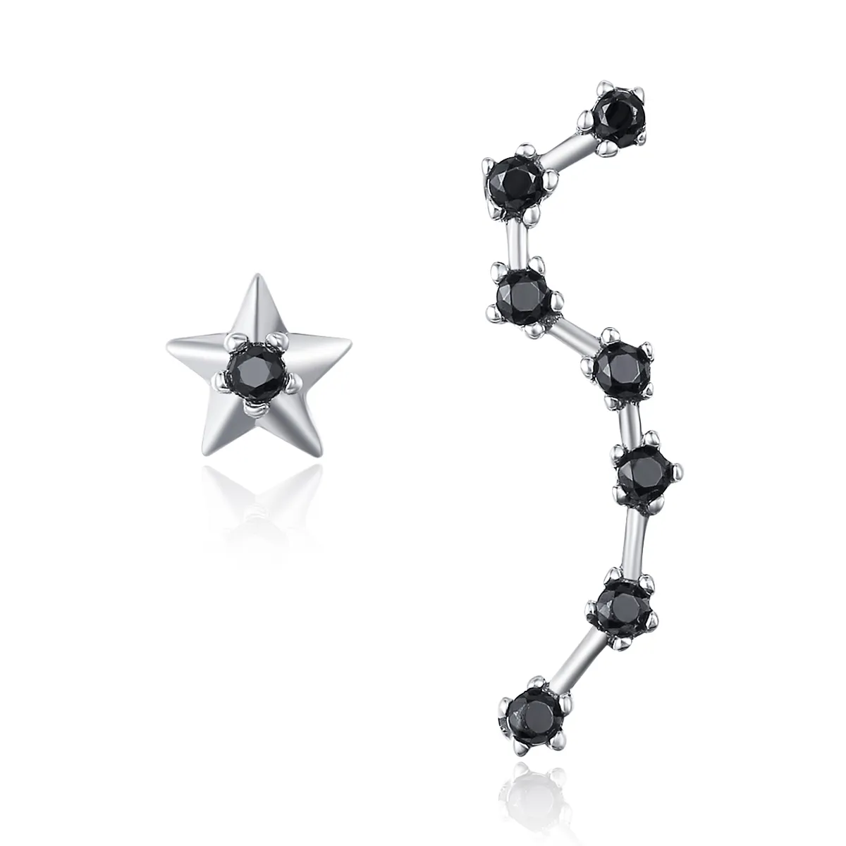 pandora style silver big dipper øredobber sce166