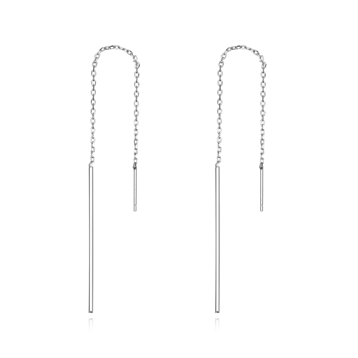 Pandora Style Silver Elegant Line hengende øredobber - SCE490