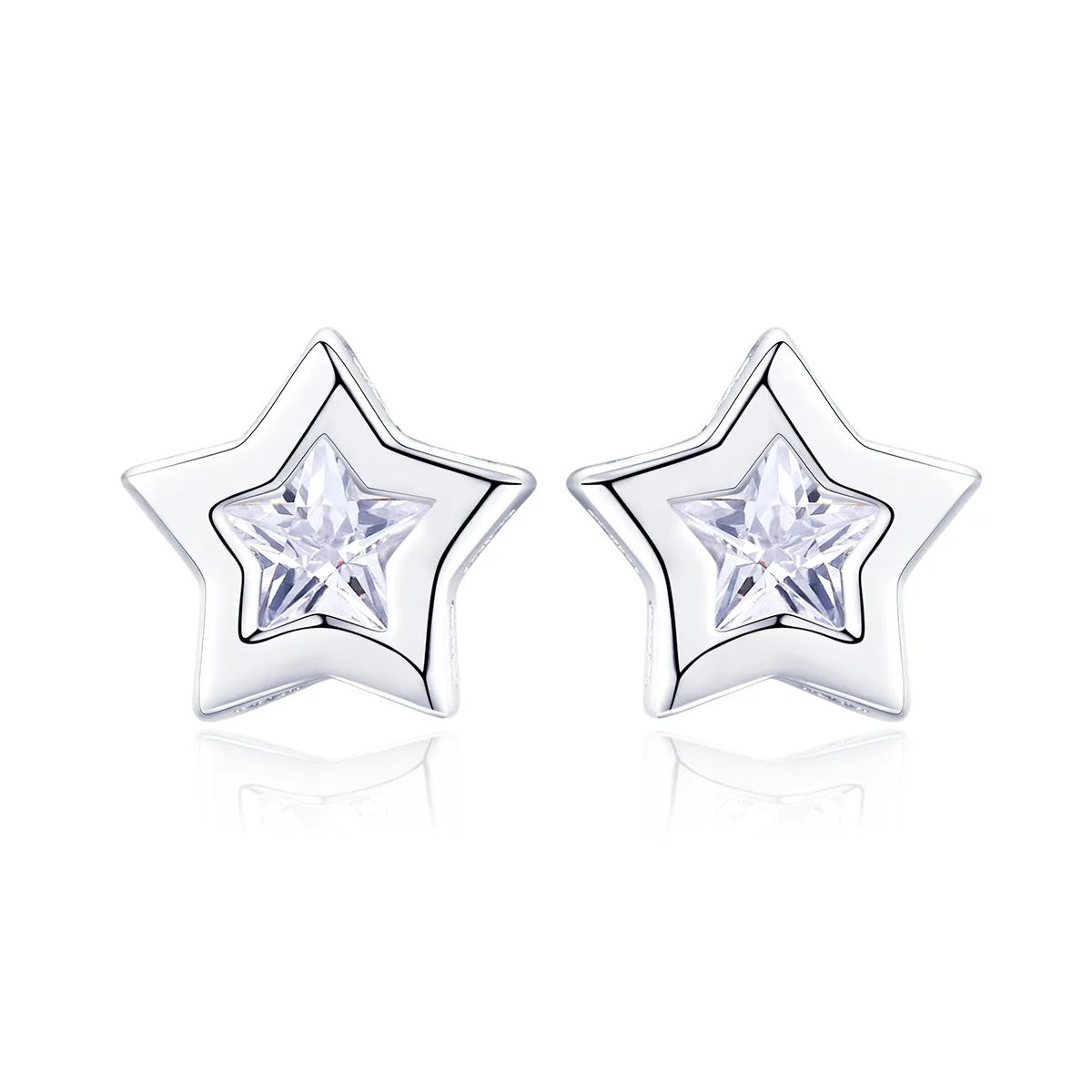 pandora style silver secret of stars ørepynt sce437