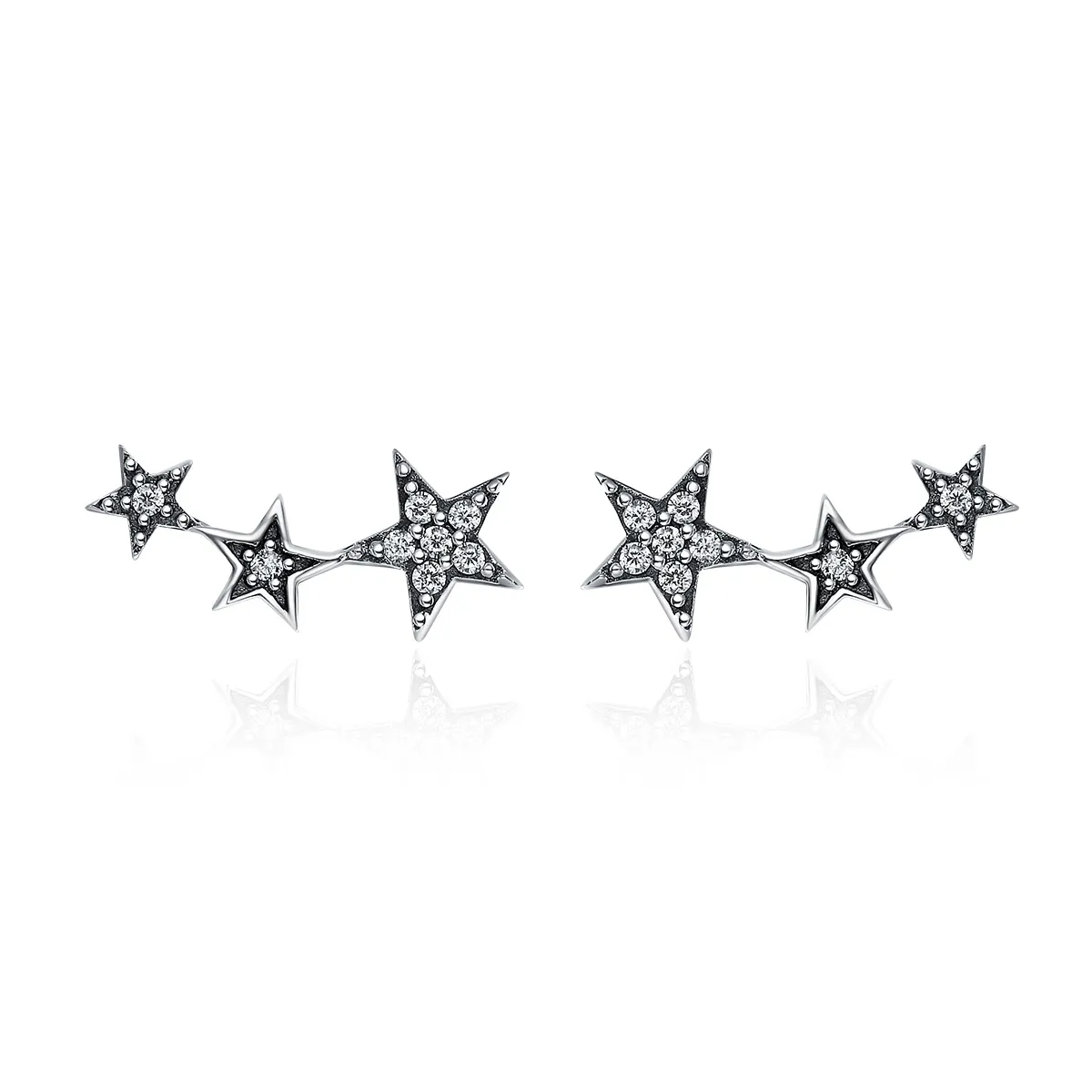 pandora style silver secrets of stars ørepynt sce175