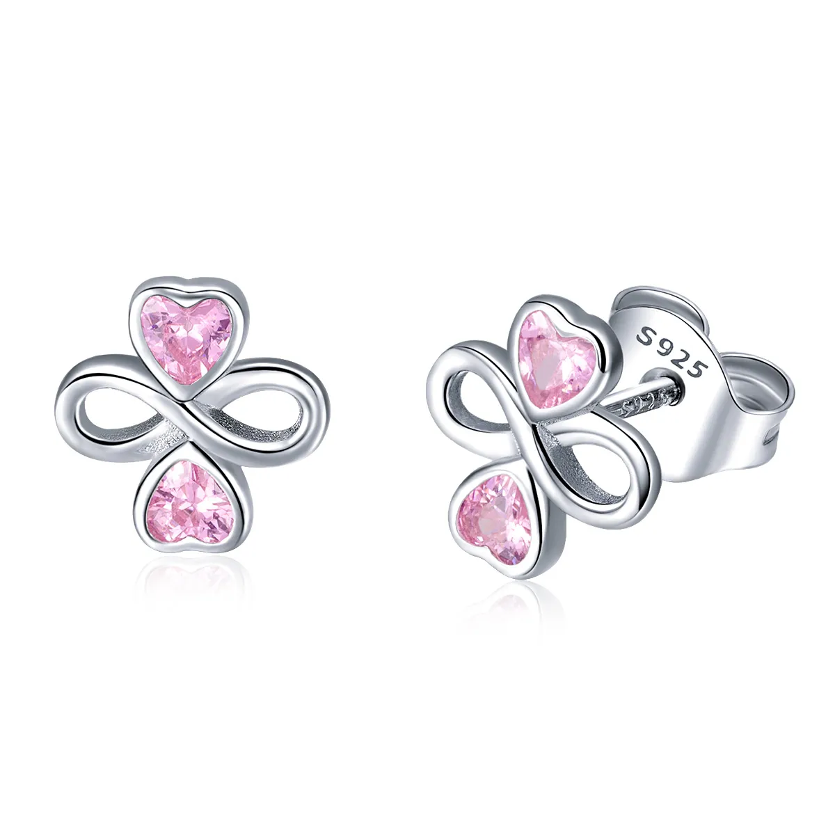 pandora style sølv endless love stud øredobber sce455