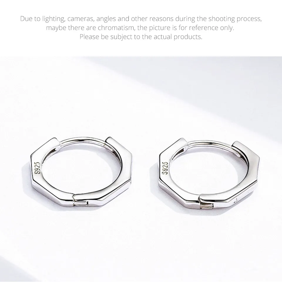 Pandora Style Sølv enkle øredobber Hoop øredobber - SCE622