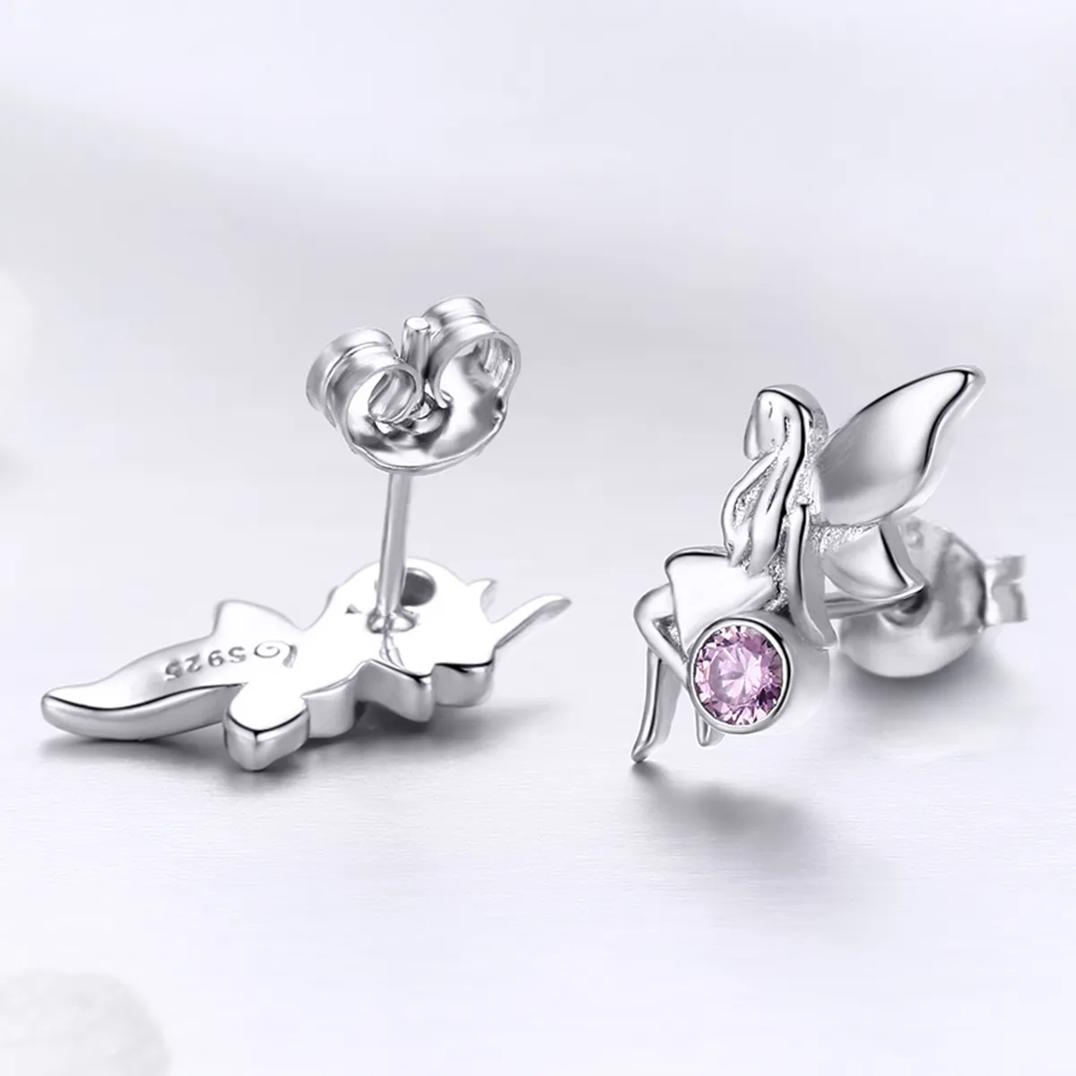 Pandora Style Sølv Flower Fairy øredobber - SCE395