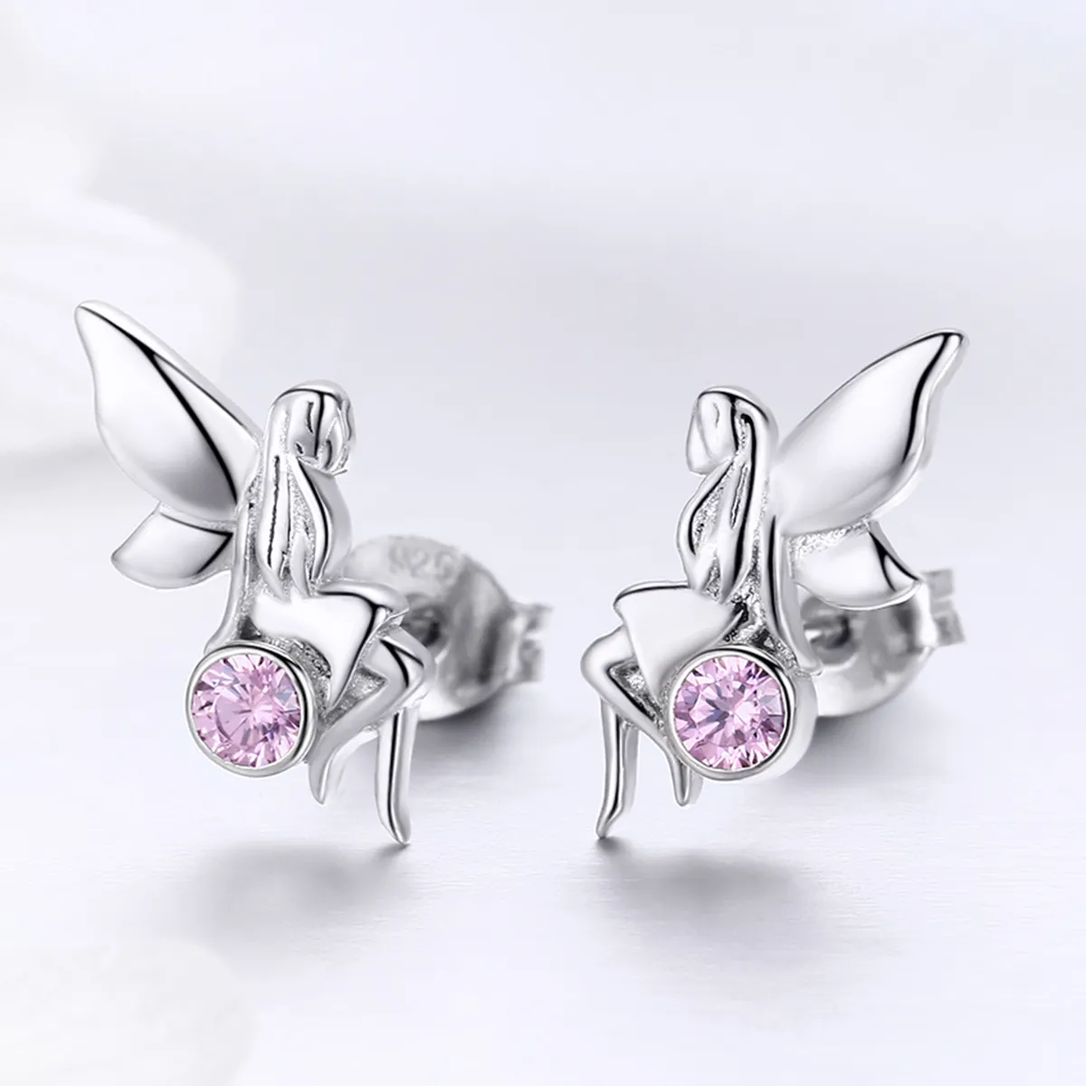 Pandora Style Sølv Flower Fairy øredobber - SCE395