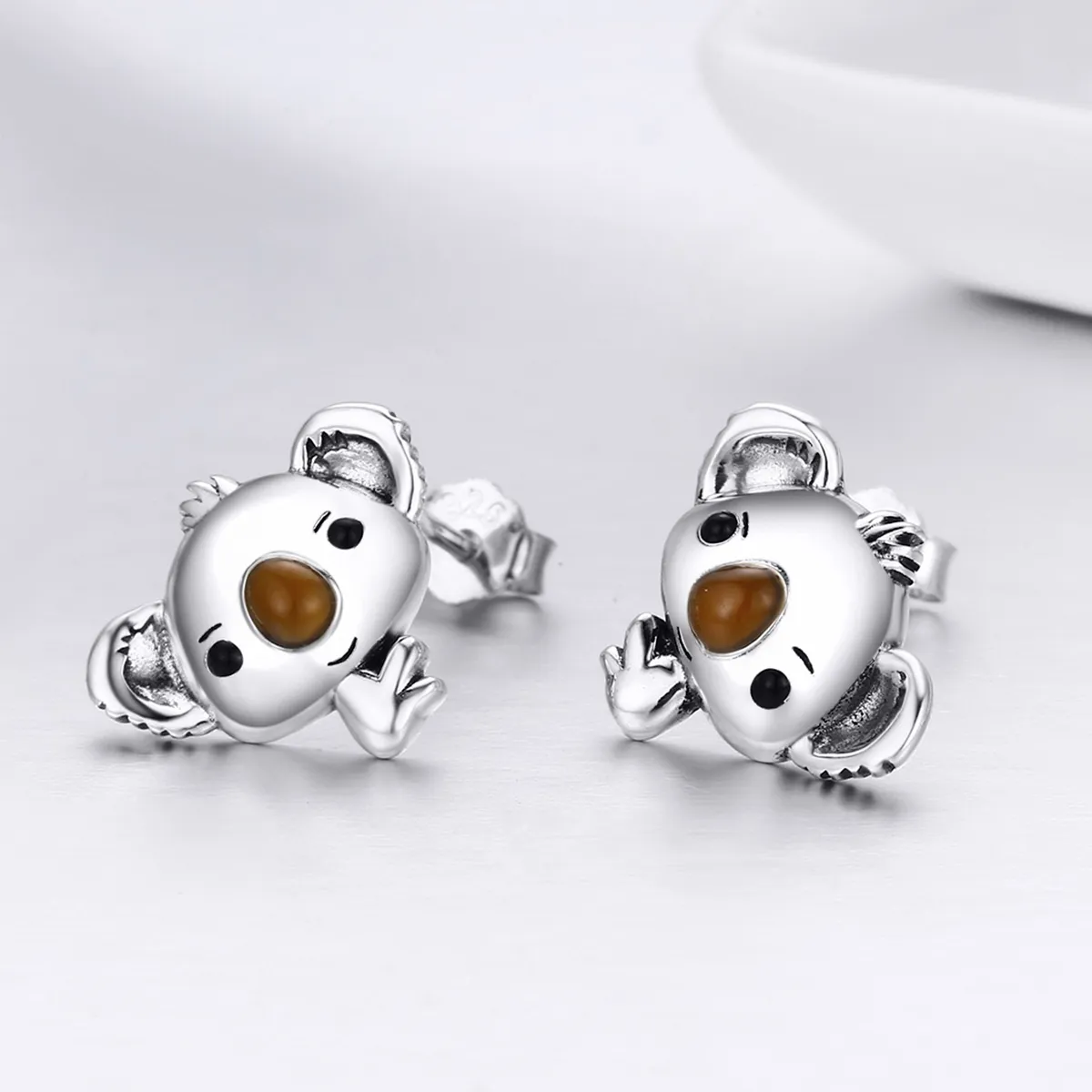 Pandora Style Sølv Søte Koala øredobber - SCE381