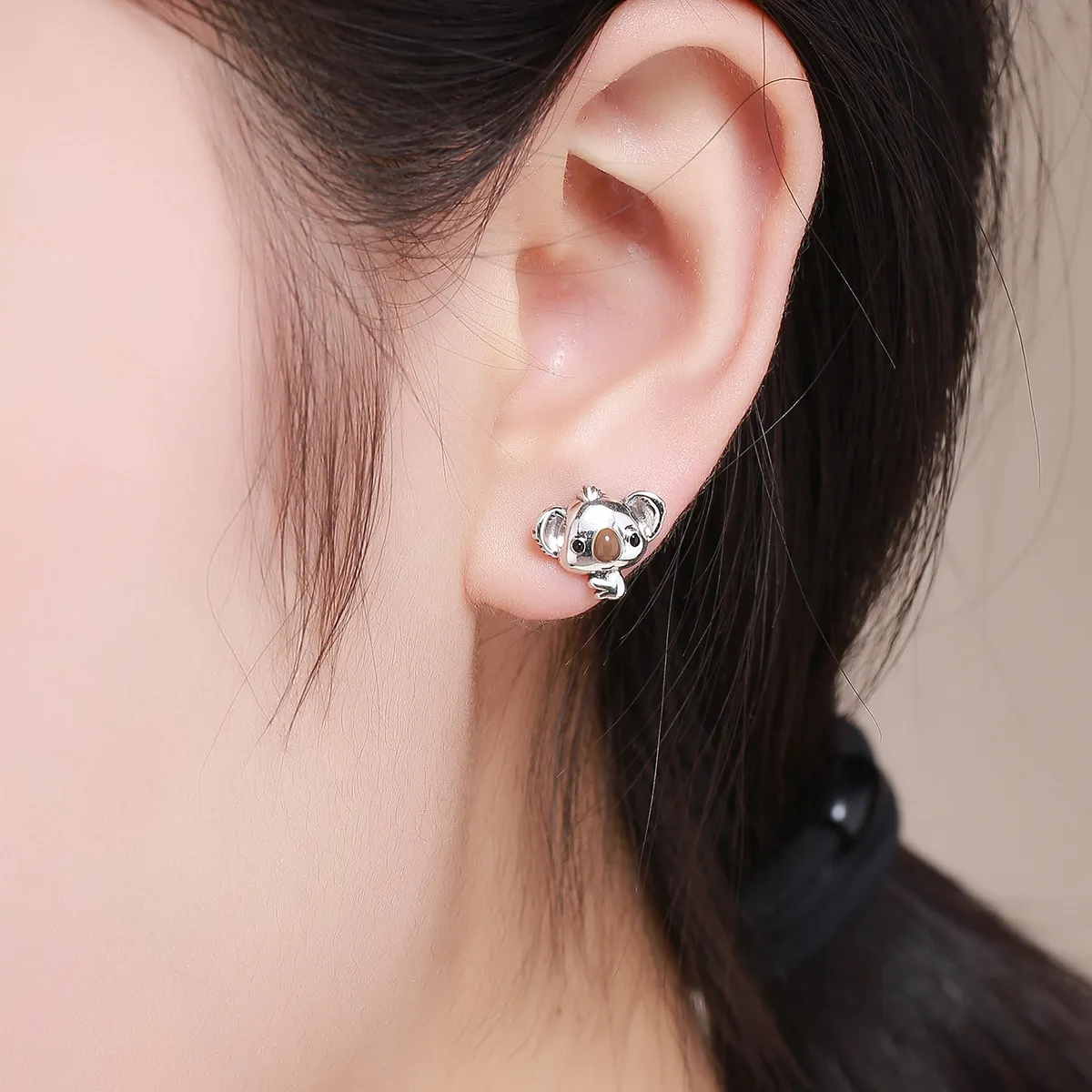 Pandora Style Sølv Søte Koala øredobber - SCE381