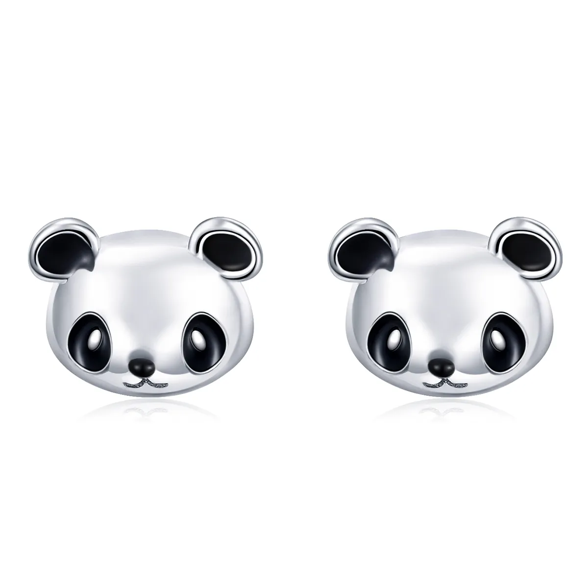 pandora style sølv søte panda øredobber sce386