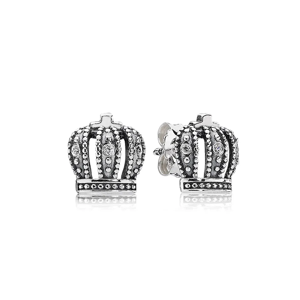 pandora øredobber kongekrone kubisk zirkonia 290539cz