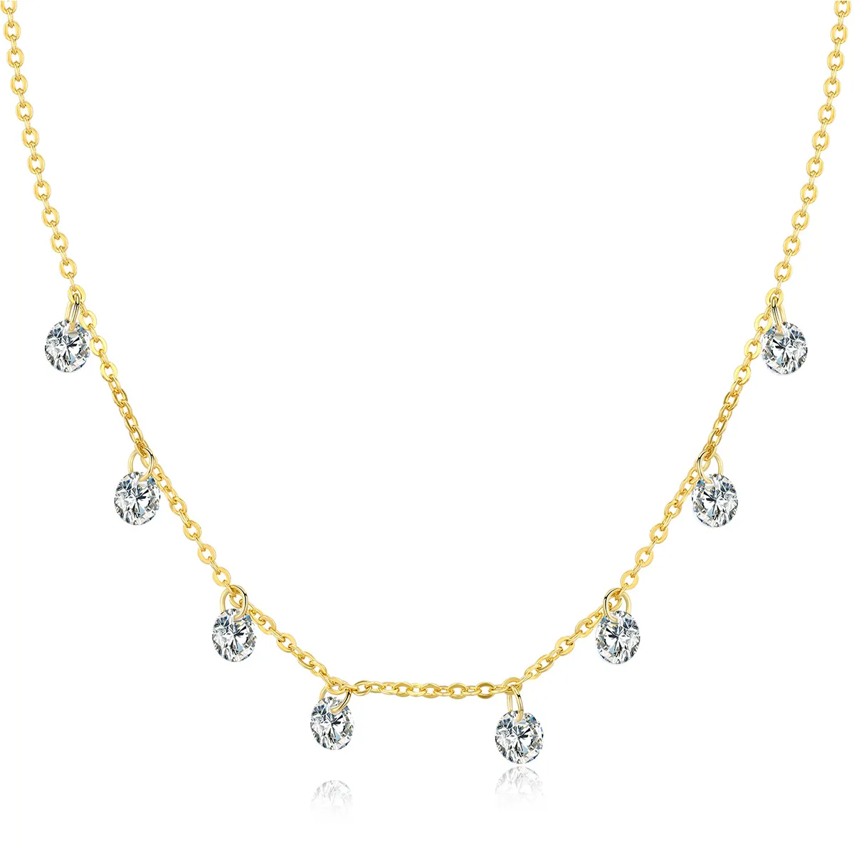 pandora style gullbelagt recollect chain halskjede scn299 b