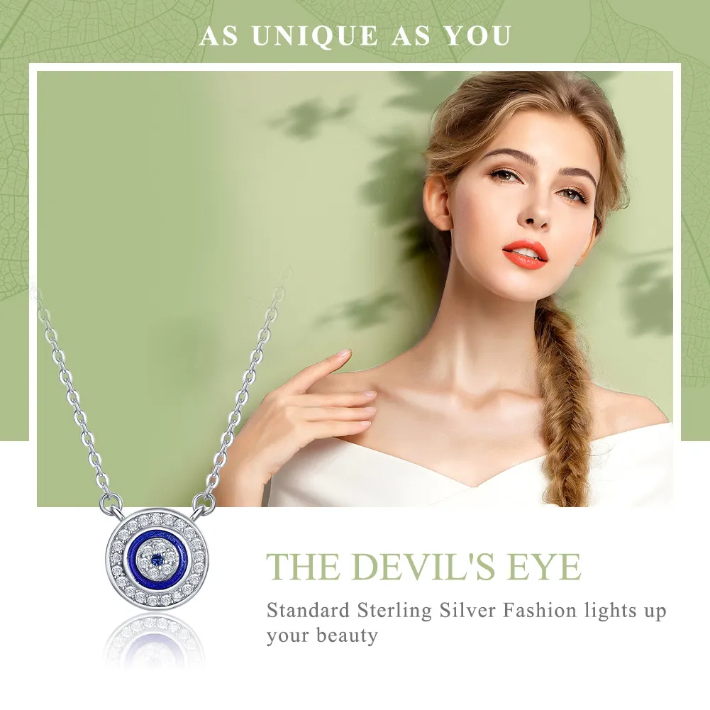Pandora Style Silver Devil's Eye Halskjede - SCN165