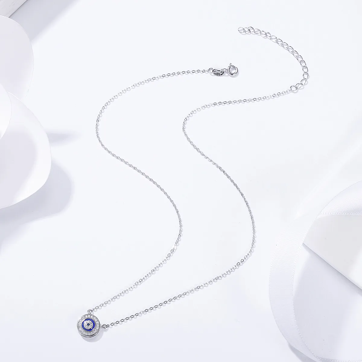 Pandora Style Silver Devil's Eye Halskjede - SCN165