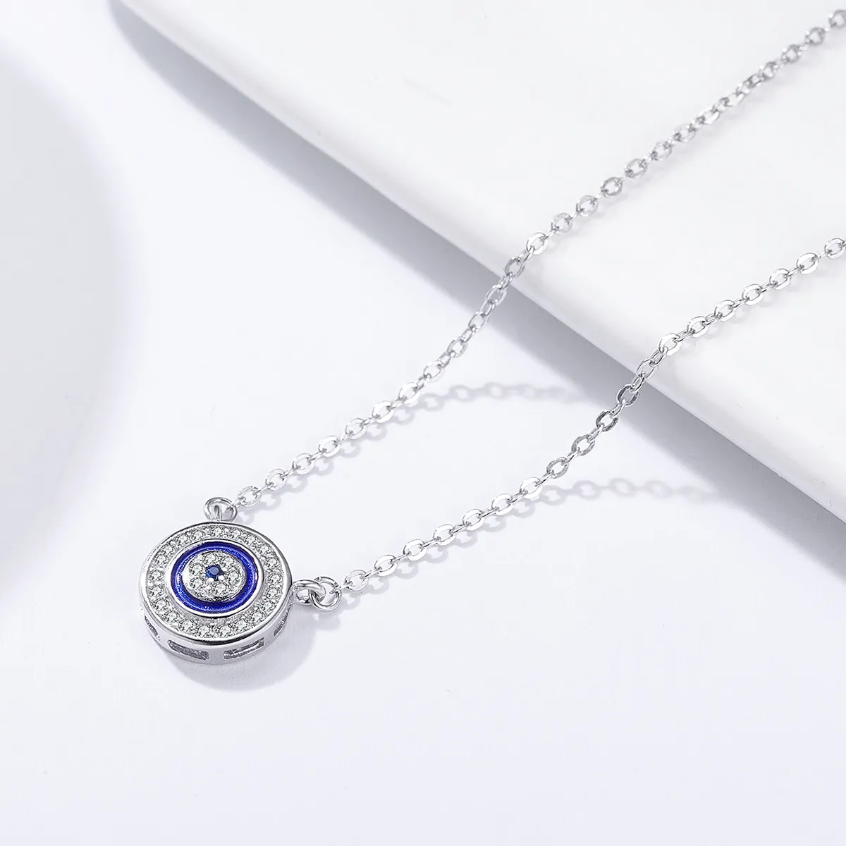 Pandora Style Silver Devil's Eye Halskjede - SCN165