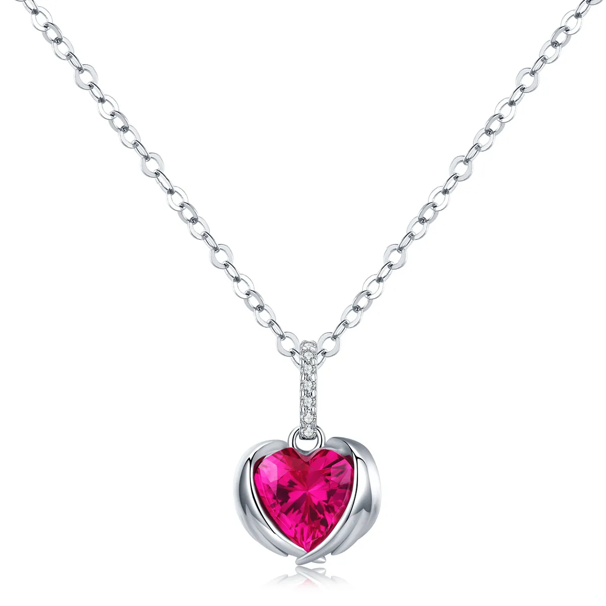 pandora style silver guardian hearts halskjede scn341