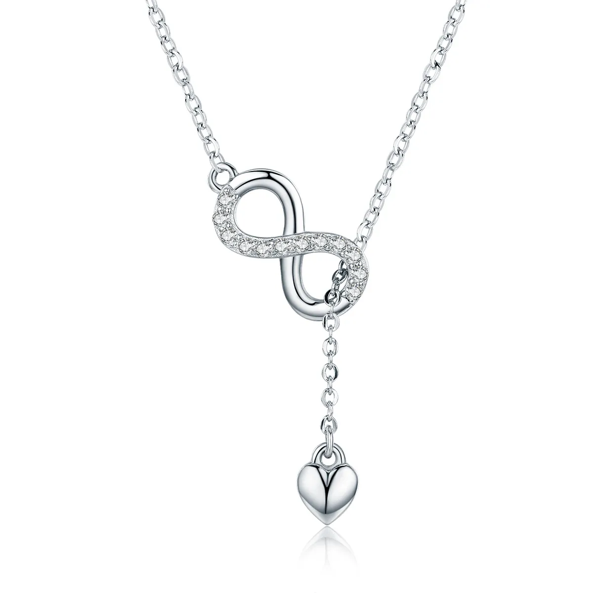 pandora style silver infinite charm halskjede scn223