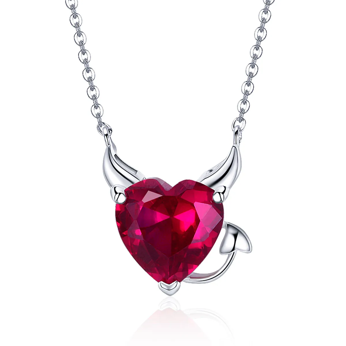 Pandora Style Silver Red Devil Halskjede - SCN286