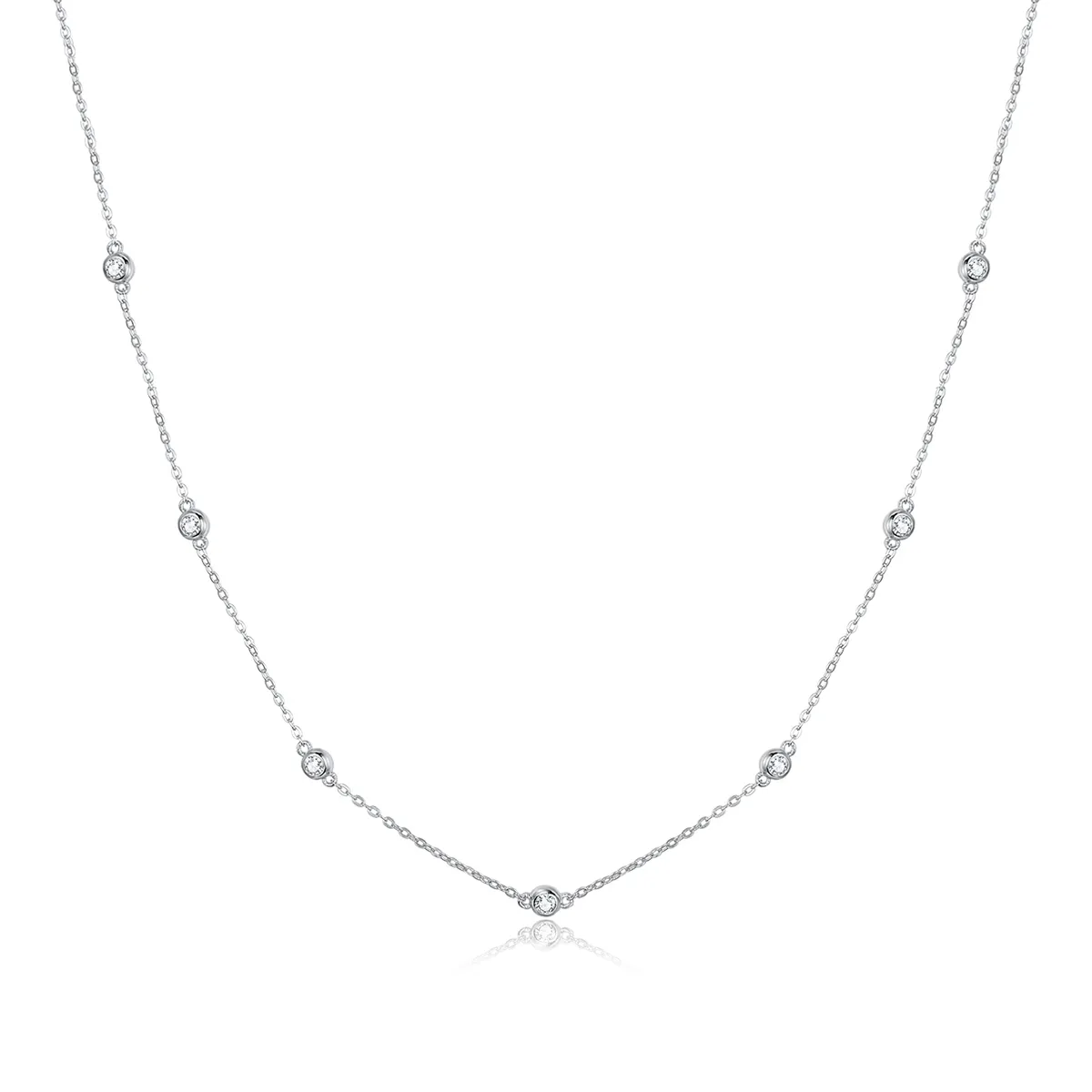 pandora style sølv romantisk shine chain halskjede scn393